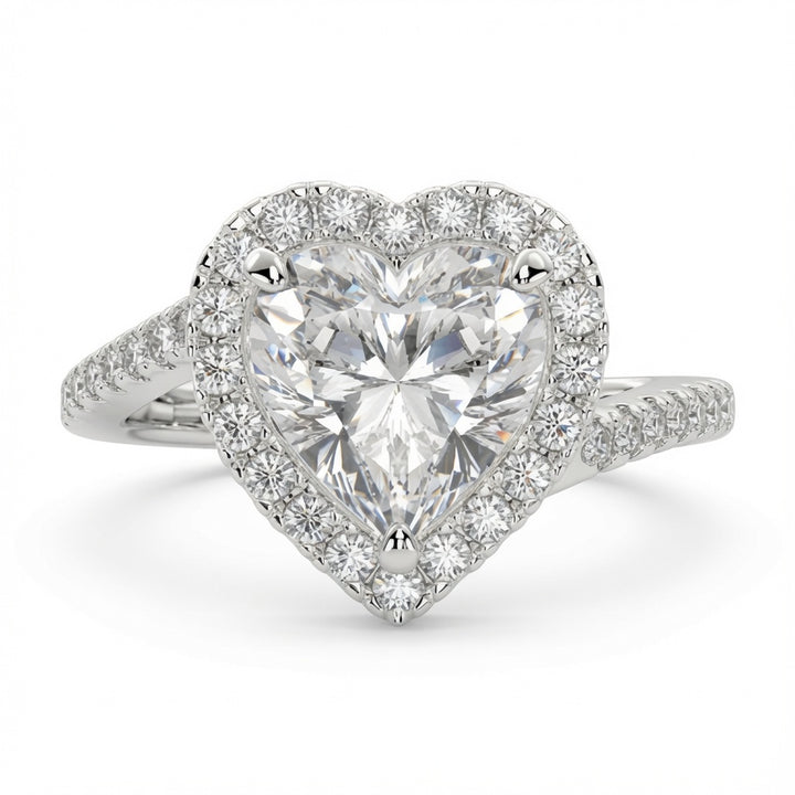 Paloma 1.35 Carat Heart Cut Pave Halo Engagement Ring — product image