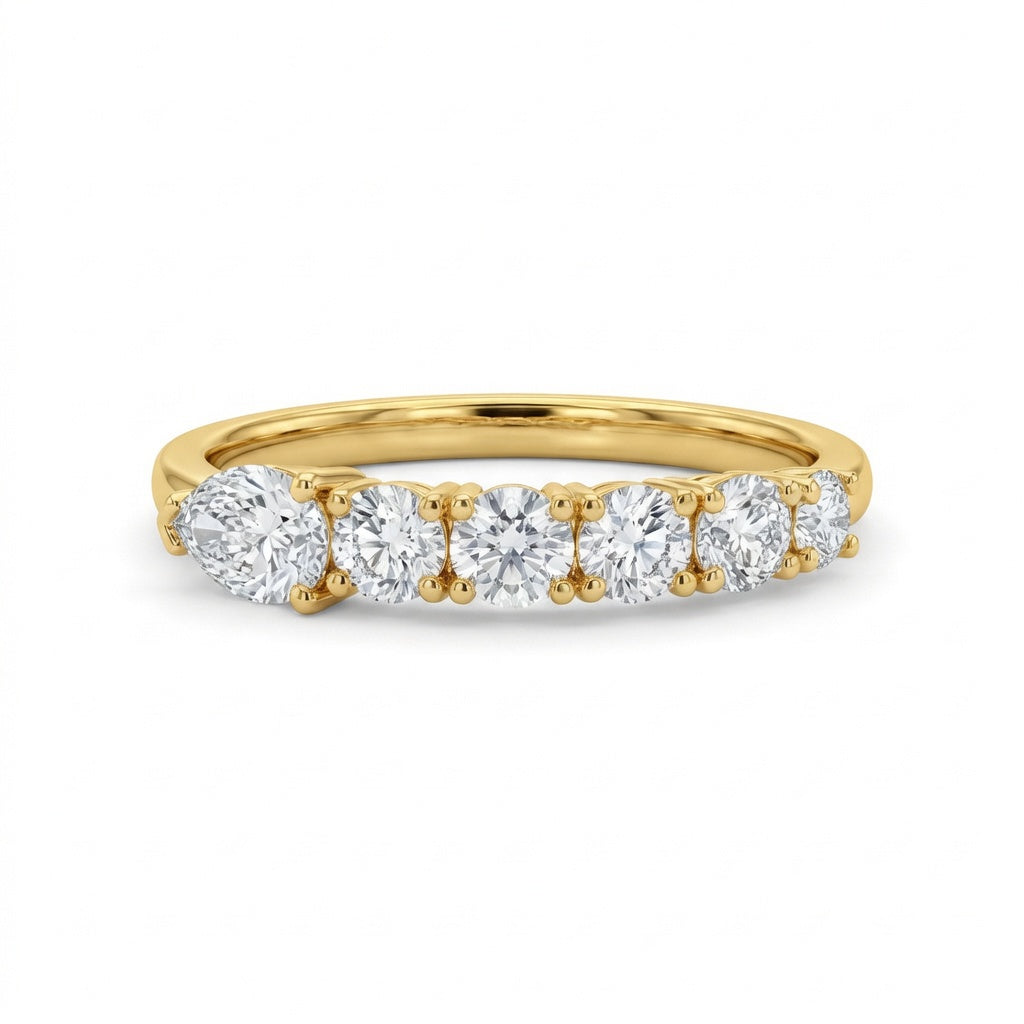 1.05 CT Lab-Grown Diamond Band Fashion Ring in 14K White Gold (D–F / VS1–VS2)