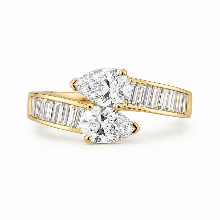 1.75 CT Lab-Grown Diamond Wrap Fashion Ring in 14K White Gold (D–F / VS1–VS2)