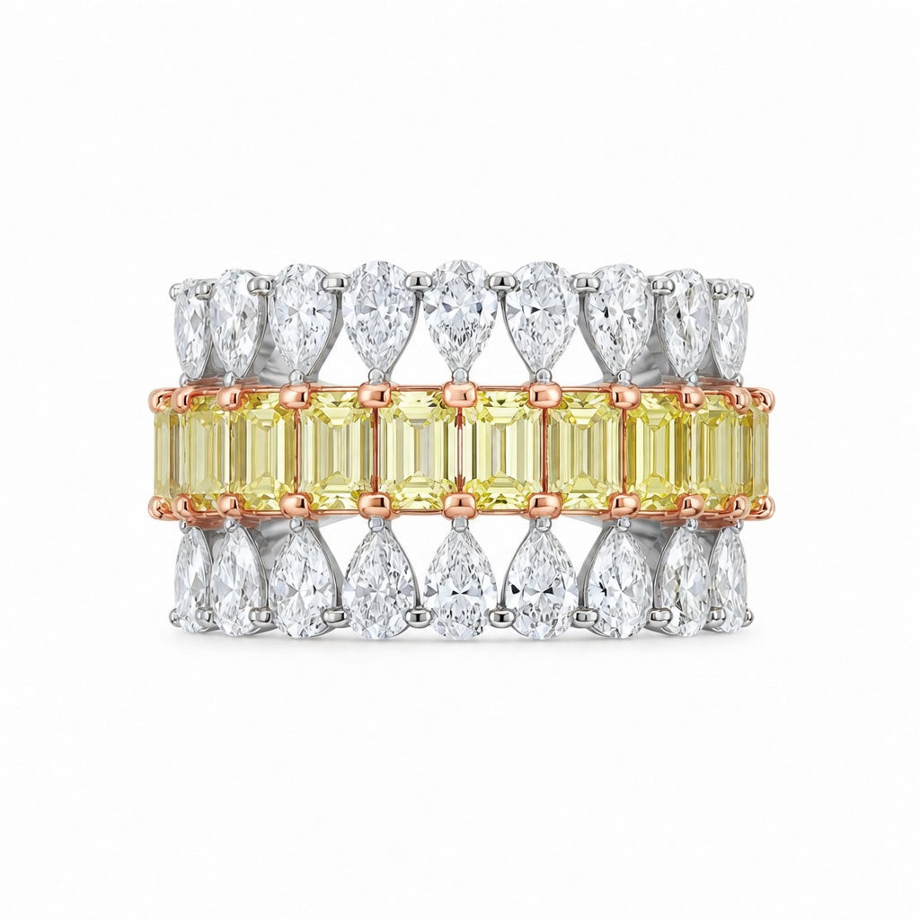 3.90 CT Lab-Grown Diamond Fashion Ring in 14K Gold (D–F / VS1–VS2)
