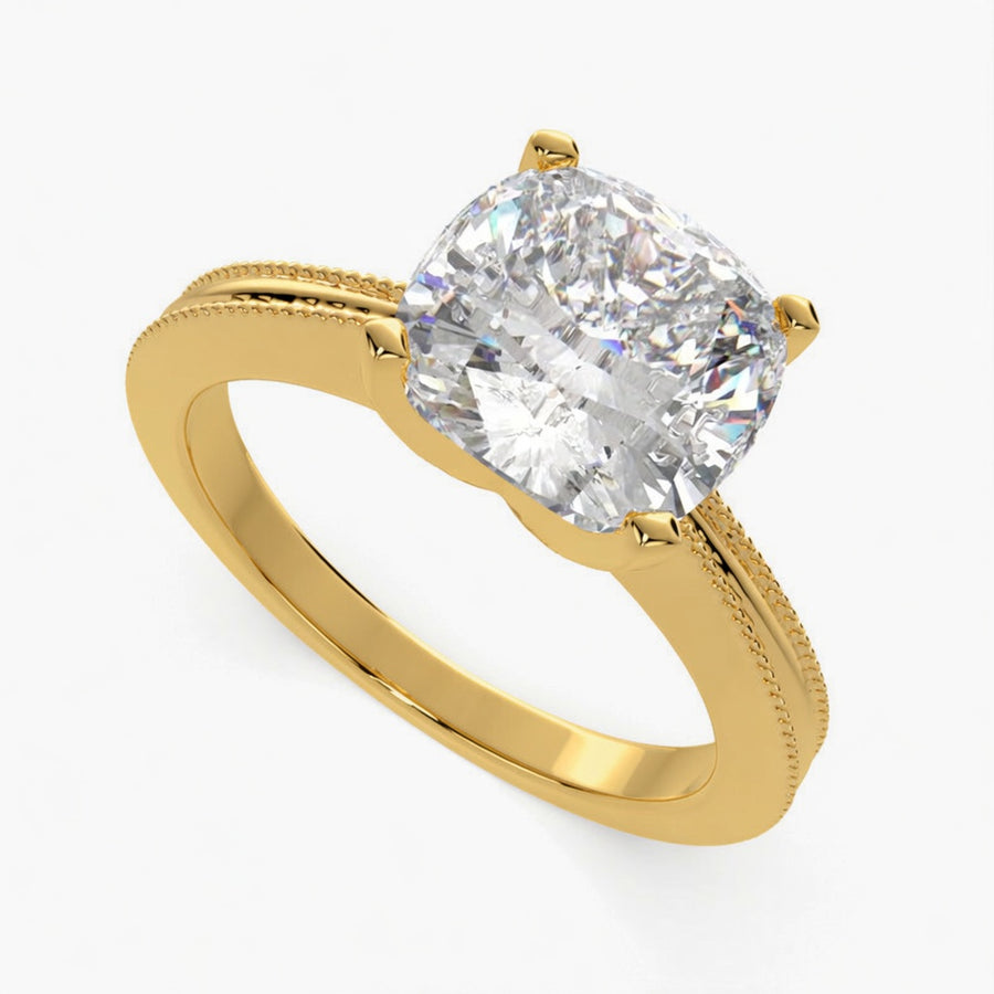 Camilla 4 Carat Cushion Cut Solitaire Engagement Ring