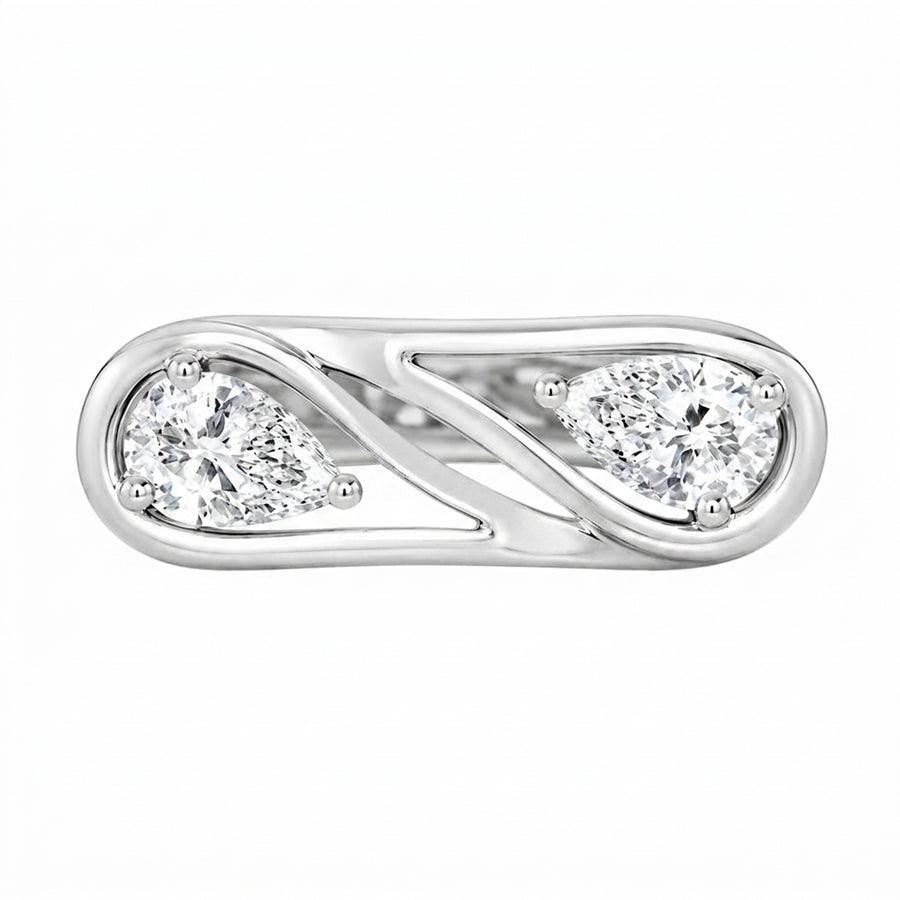 1.10 CT Toi et Moi Lab-Grown Diamond Ring in 14K Gold (D–F / VS1–VS2)