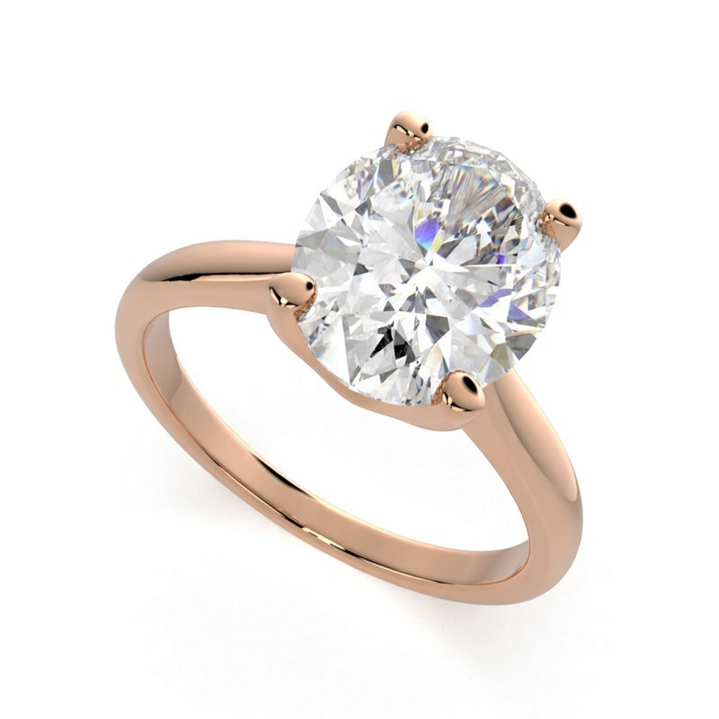 Juliana 3 Carat Oval Cut Classic Solitaire Engagement Ring