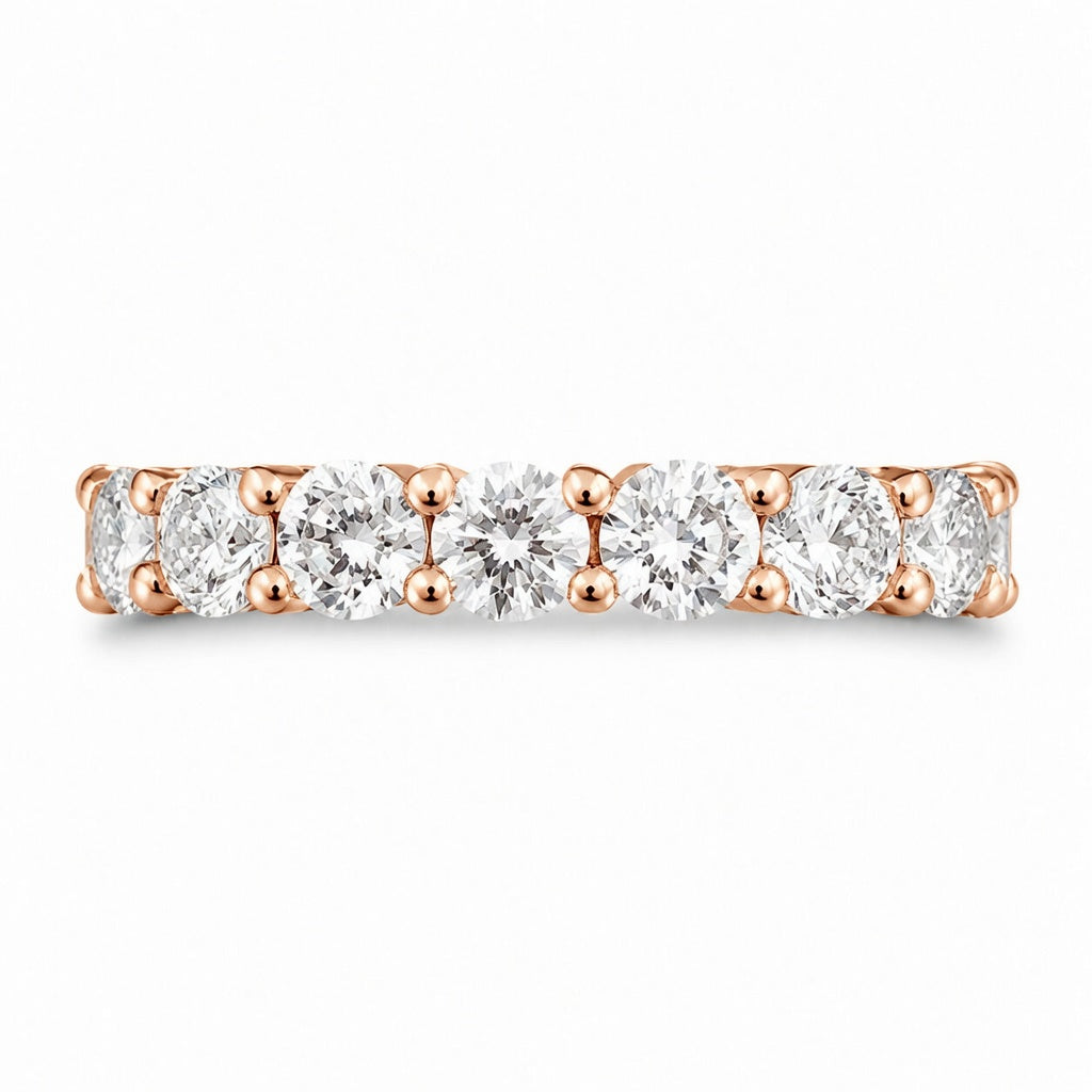 3.54 CT Lab-Grown Diamond Eternity Band in 14K White Gold (D–F / VS1–VS2)