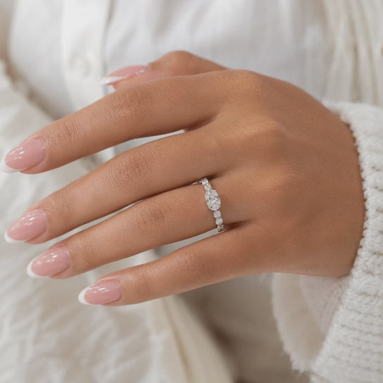 1.20 CT Lab-Grown Diamond Stackable Fashion Ring in 14K White Gold (D–F / VS1–VS2)