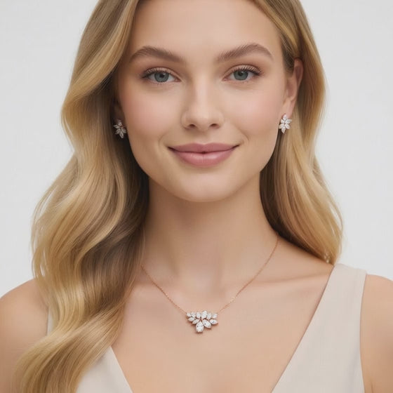 2.4 Ct Pear Marquise Cut Diamond Pendant Necklace VS1 D-F White Gold 14k