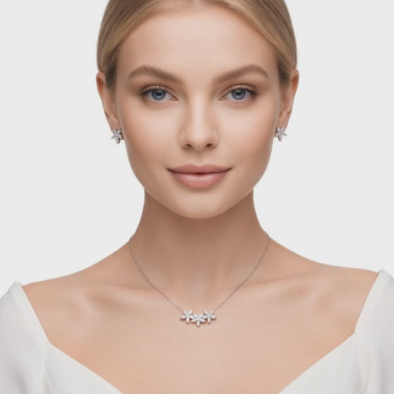 1.4 Ct Round Marquise Cut Diamond Pendant Necklace VS1 D-F White Gold 14k