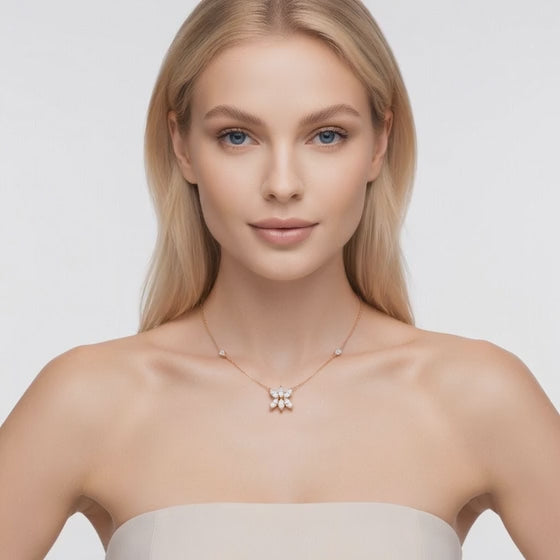 1.25 Ct Marquise Cut Diamond Chain Necklace VS1 D-F White Gold 14k
