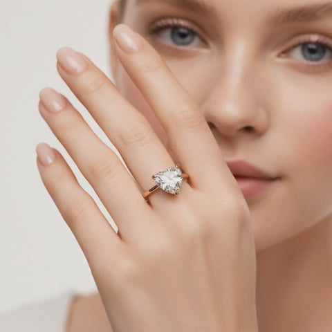 Juliana 3 Carat Heart Cut Classic Solitaire Engagement Ring