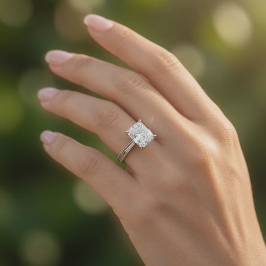 Camilla 4 Carat Emerald Cut Solitaire Engagement Ring