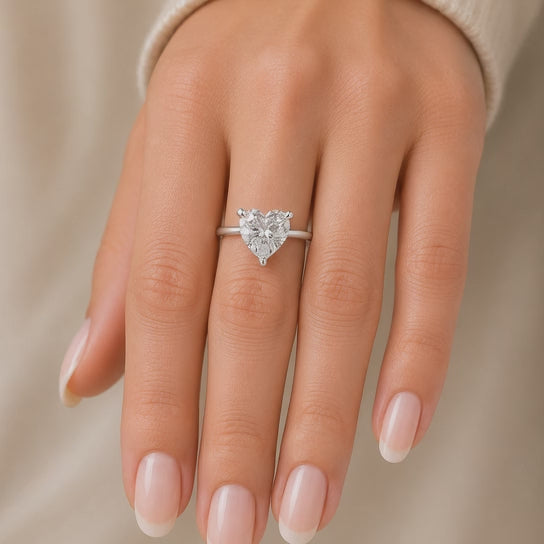 Juliana 2 Carat Heart Cut Classic Solitaire Engagement Ring