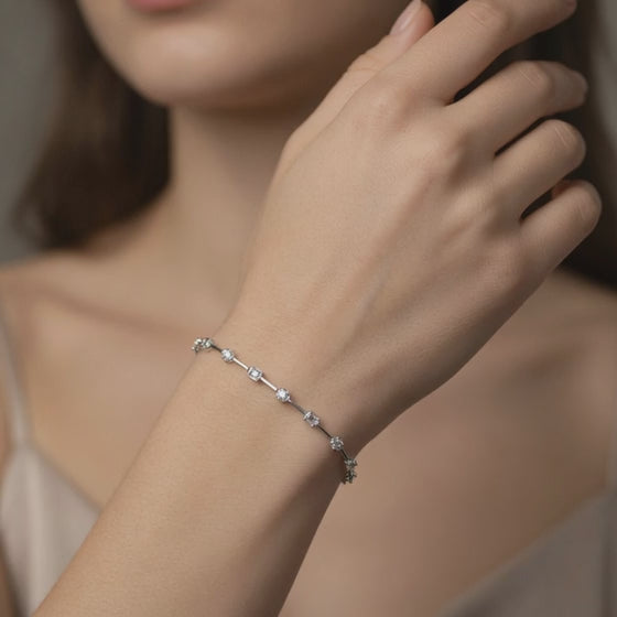 1.9 Carat Oval Cut Diamond Bangle Bracelet VS1 D F White Gold 14k