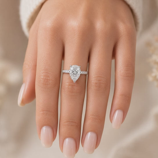 Federica 1.4 Carat Pear Cut 4 Prong Engagement Ring