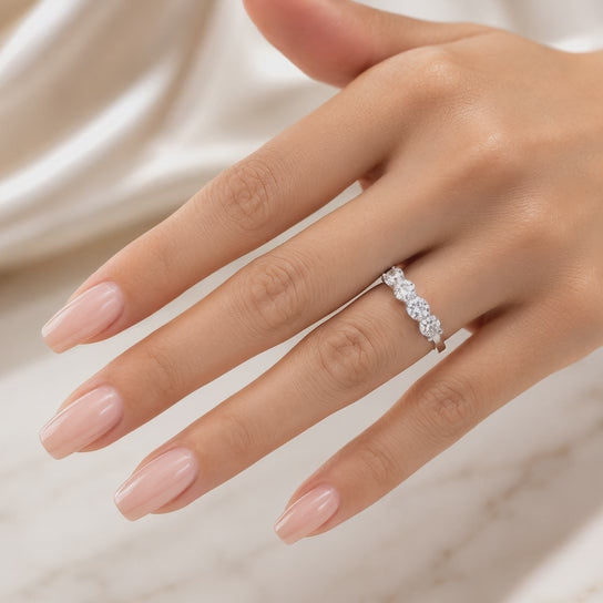 3.50 CT Lab-Grown Diamond Fashion Ring in 14K White Gold (D–F / VS1–VS2)