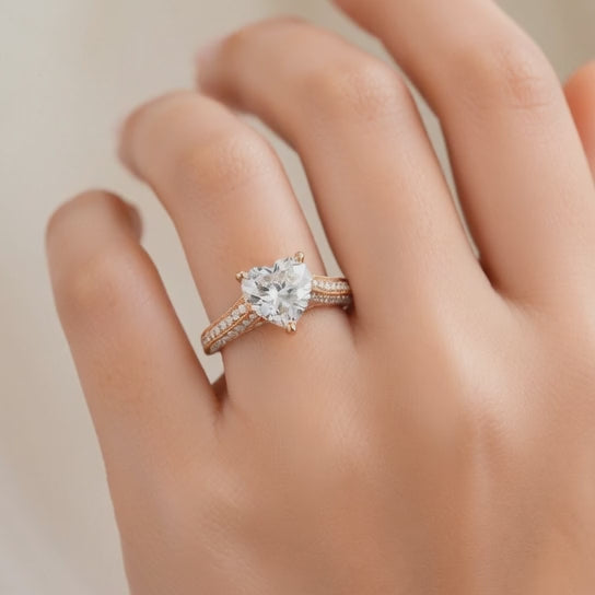 Martina 2.75 Carat Heart Cut Pave Engagement Ring