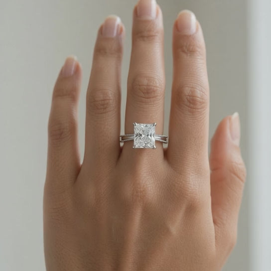 Camilla 1 Carat Radiant Cut Solitaire Engagement Ring