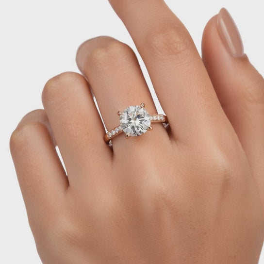 Federica 1.4 Carat Cushion Cut 4 Prong Engagement Ring