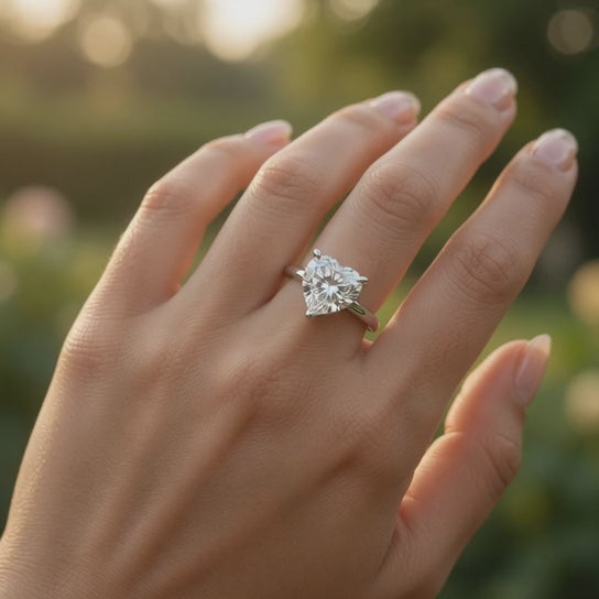 Juliana 2 Carat Heart Cut Classic Solitaire Engagement Ring