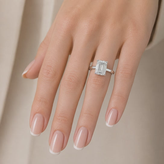 Juliana 2 Carat Emerald Cut Classic Solitaire Engagement Ring