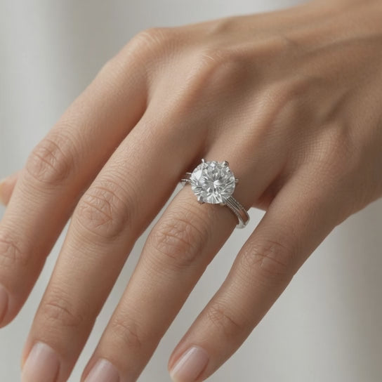 Camilla 2 Carat Round Cut Solitaire Engagement Ring