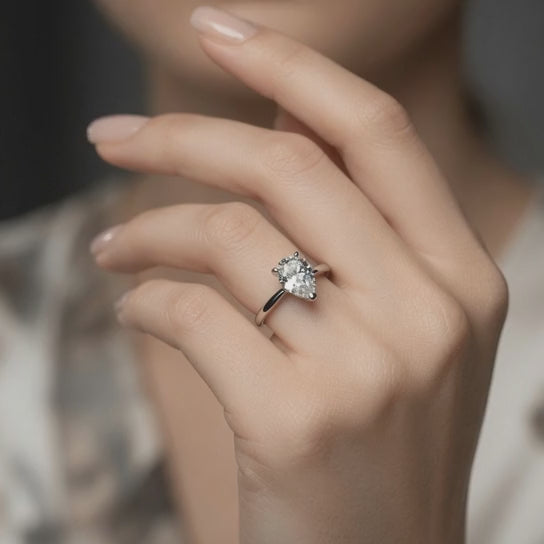 Juliana 3 Carat Pear Cut Classic Solitaire Engagement Ring