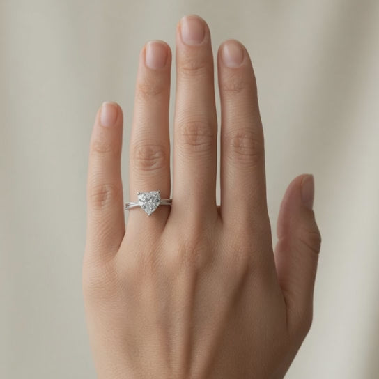 Camilla 2 Carat Heart Cut Solitaire Engagement Ring