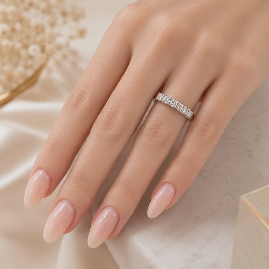 1.00 CT 5-Stone Lab-Grown Diamond Fashion Ring in 14K White Gold (D–F / VS1–VS2)