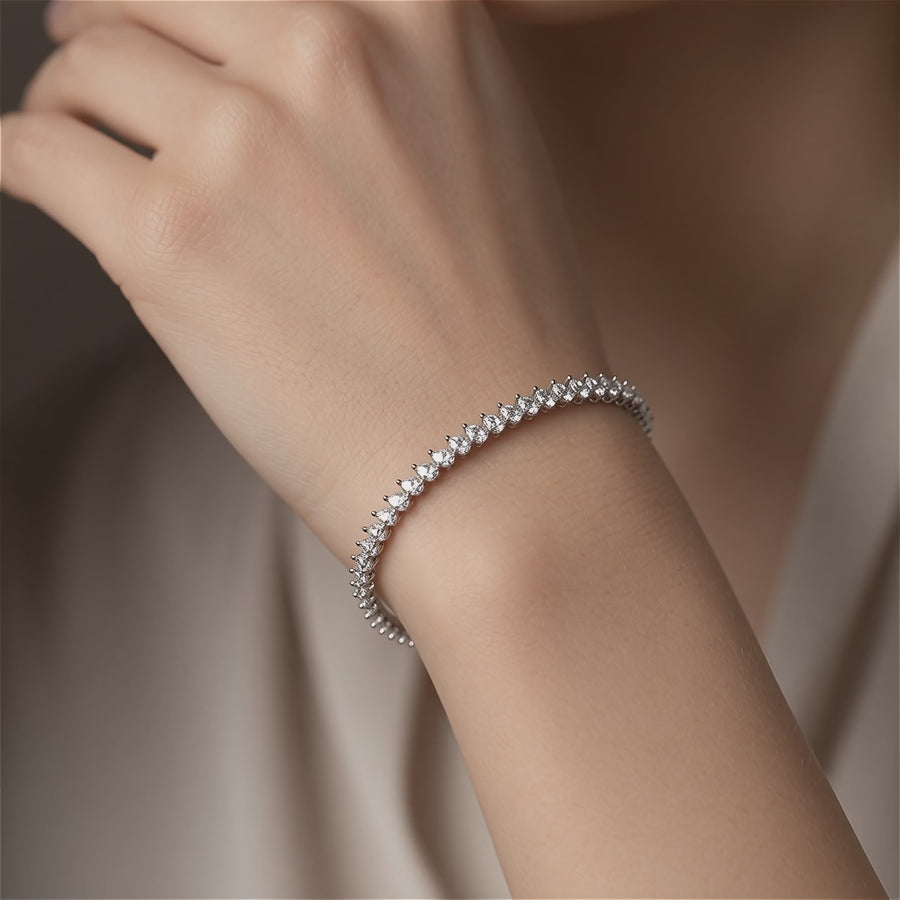 4.66 Carat Round Cut Diamond Bangle Bracelet VS1 D F White Gold 14k