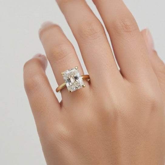 Juliana 1 Carat Emerald Cut Classic Solitaire Engagement Ring