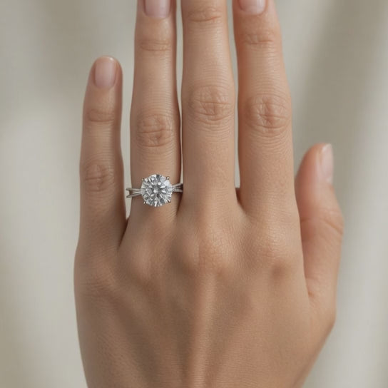 Camilla 4 Carat Oval Cut Solitaire Engagement Ring