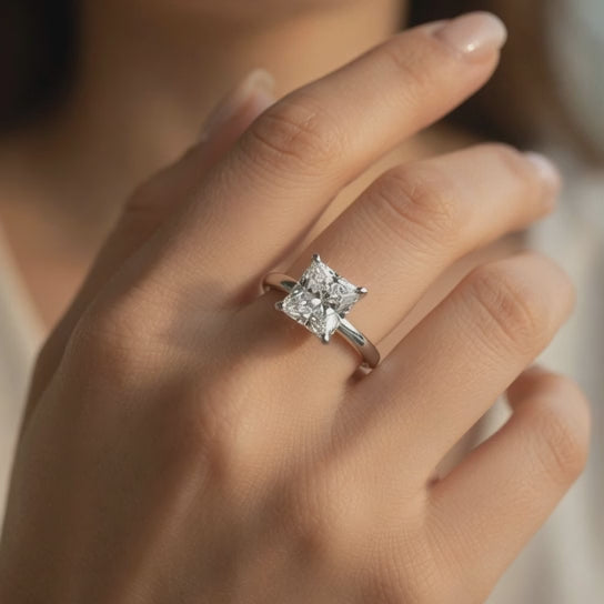 Juliana 3 Carat Radiant Cut Classic Solitaire Engagement Ring