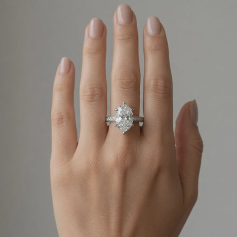 Federica 2.4 Carat Marquise Cut 4 Prong Engagement Ring