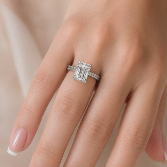 Camilla 4 Carat Emerald Cut Solitaire Engagement Ring