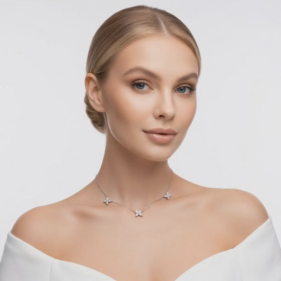 0.9 Ct Marquise Cut Diamond Chain Necklace VS1 D-F White Gold 14k
