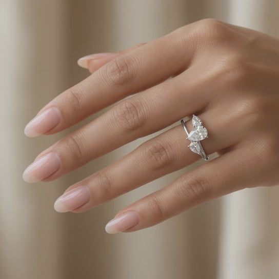14K Solid Gold Lab-Grown Diamond 3-Stone Fashion Ring (1.60 CTW – D–F / VS1–VS2)
