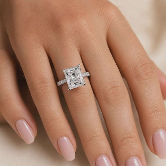 Ginevra  Princess Cut Tapered Engagement Ring