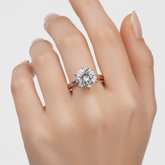 Camilla 3 Carat Round Cut Solitaire Engagement Ring