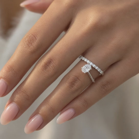 1.15 CT Lab-Grown Diamond Wrap Fashion Ring in 14K White Gold (D–F / VS1–VS2)