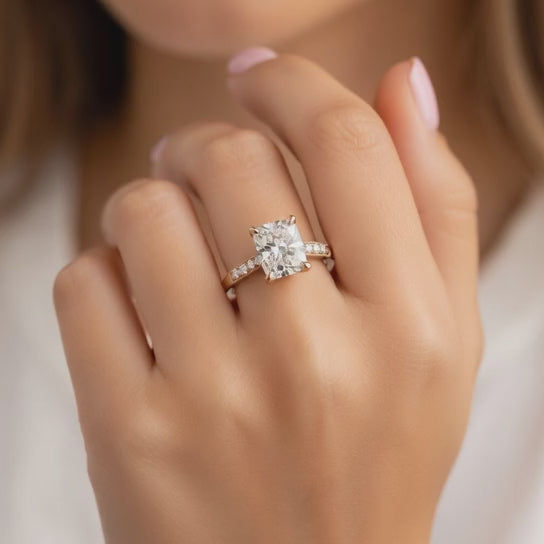 Federica 2.4 Carat Radiant Cut 4 Prong Engagement Ring