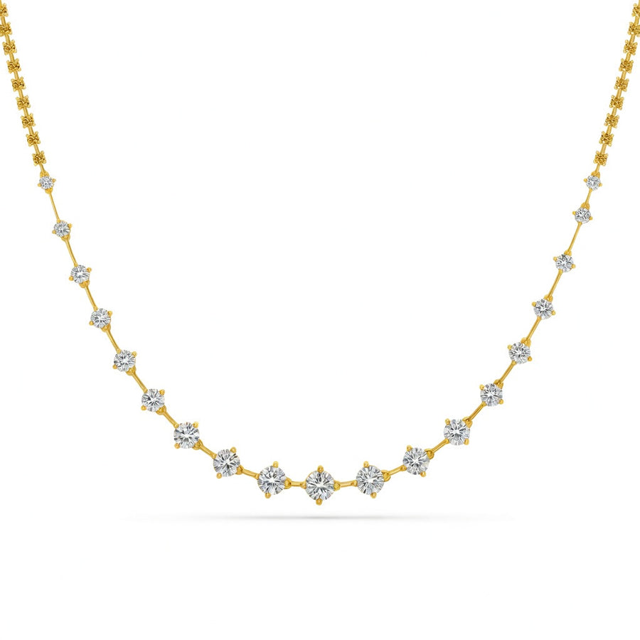 5.5 Ct Round Cut Diamond Tennis Necklace VS1 D-F White Gold 14k