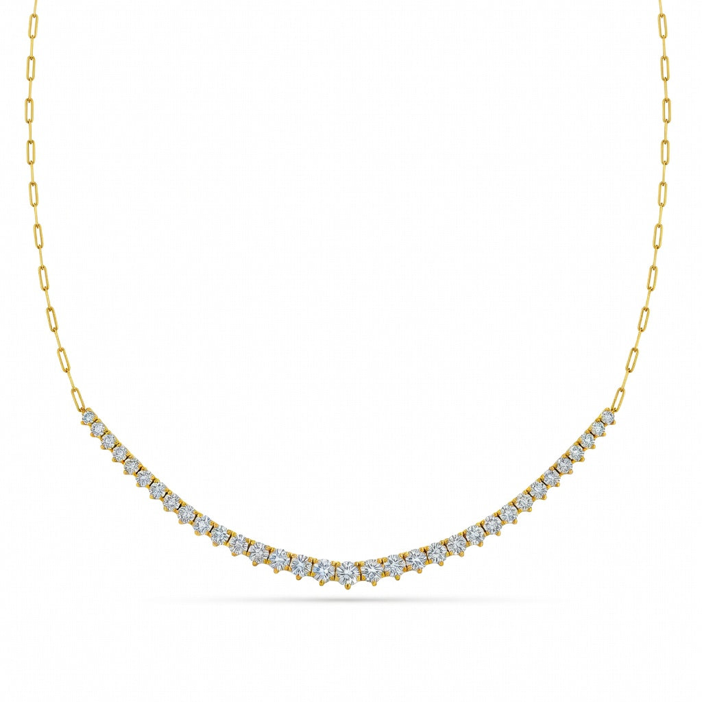 2.25 Ct Round Cut Diamond Chain Necklace VS1 D-F White Gold 14k