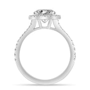 Luna 2.32 ct Lab Grown Round Cut Halo Split Shank Diamond Engagement Ring