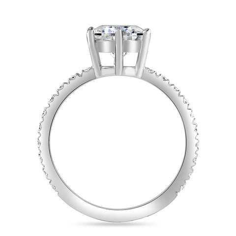 Nora 2.2 ct Lab Grown Round Cut Classic 6 Prong Diamond Engagement Ring