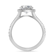 Hannah 1.91 ct Lab Grown Cushion Cut Split Shank Halo Diamond Engagement Ring