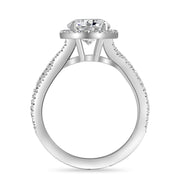 Eliana 3.37 ct Lab Grown Round Cut Halo Pave Diamond Engagement Ring