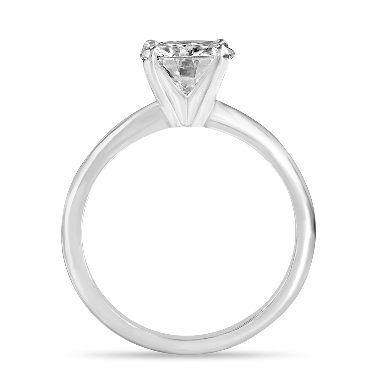 Violet 2.5 ct Lab Grown Round Cut Classic 4 Prong Diamond Engagement Ring