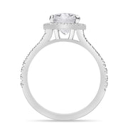 Eleanor 2.89 ct Lab Grown Cushion Cut Halo Split Shank Diamond Engagement Ring