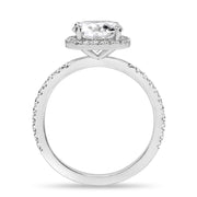 Emma 1.28 ct Lab Grown Round Cut Halo Pave Diamond Engagement Ring