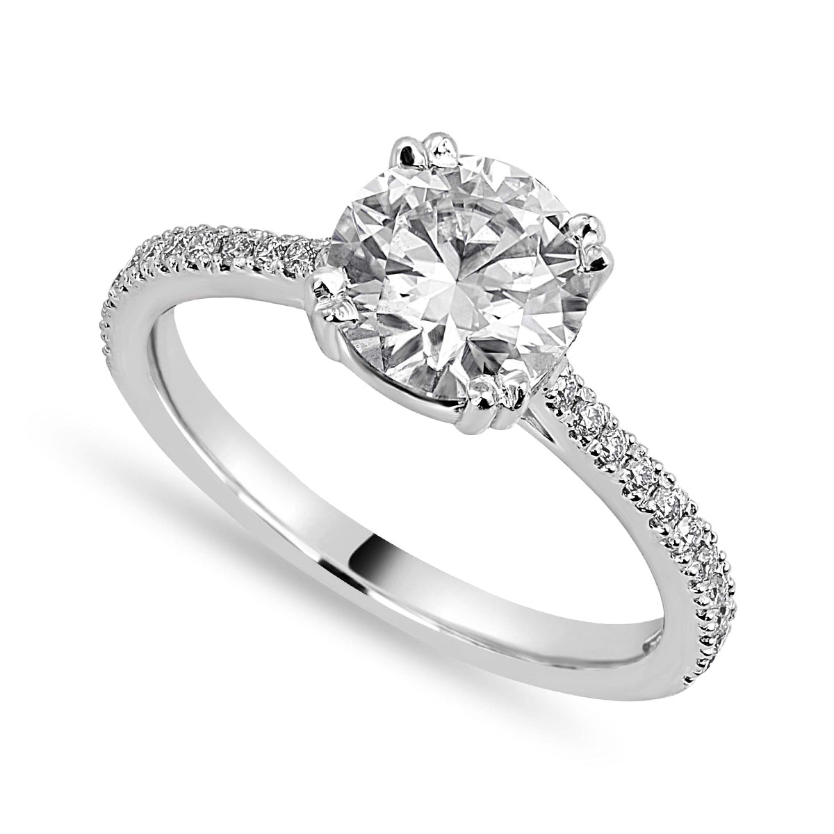 Ivy 3.55 ct Lab Grown Round Cut Classic 6 Prong Diamond Engagement Ring
