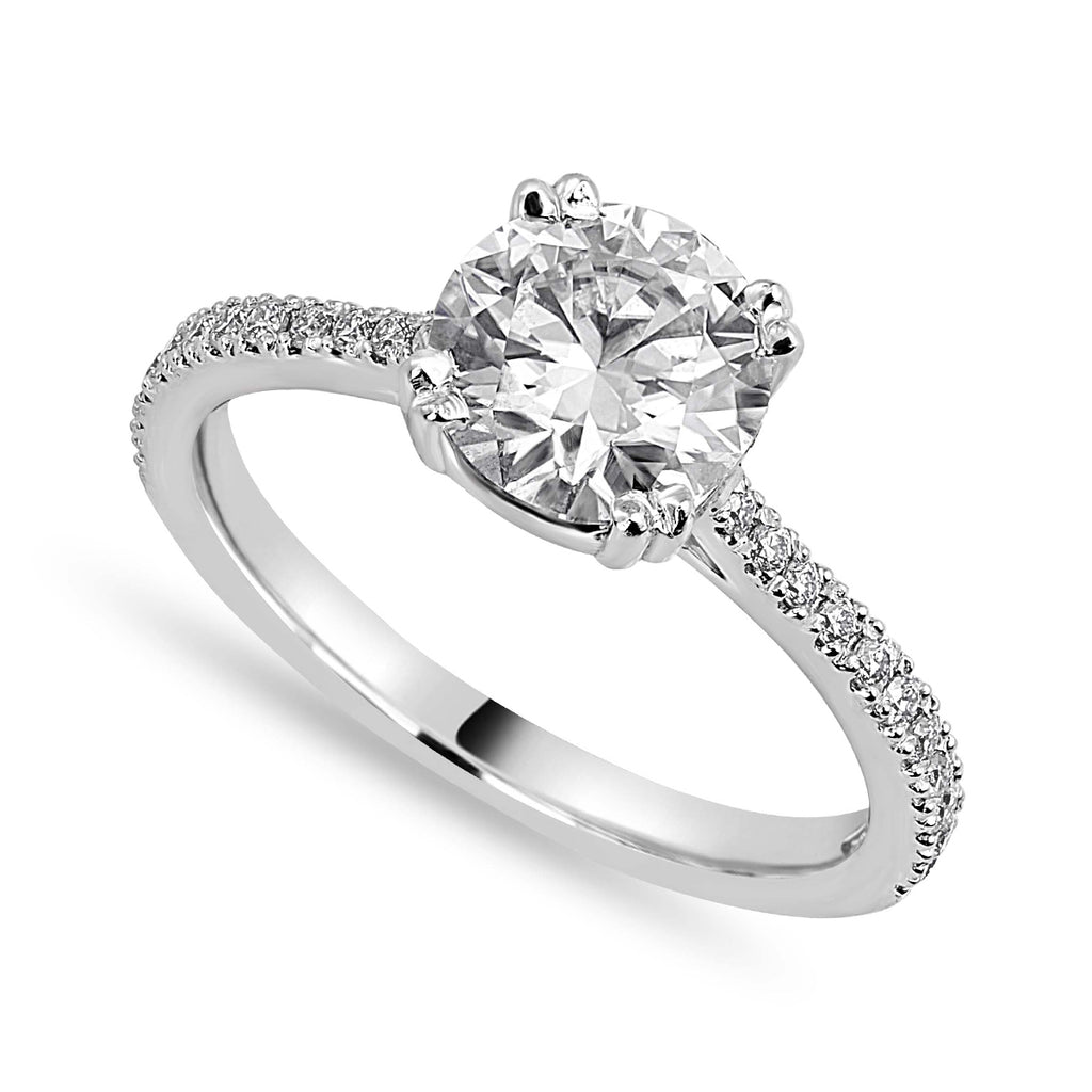 Ivy 3.55 ct Lab Grown Round Cut Classic 6 Prong Diamond Engagement Ring